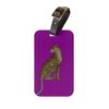 Leopard Luggage Tag - Dark Magenta