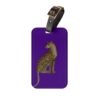 Leopard Luggage Tag - Indigo