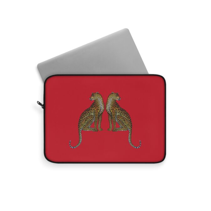 Leopard Laptop Sleeve - Red - Image 2