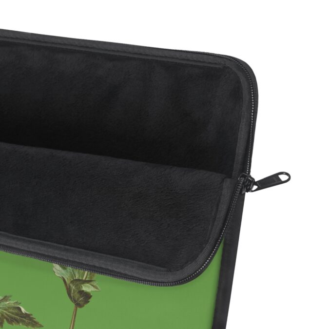 Poppies Laptop Sleeve - Green - Image 3