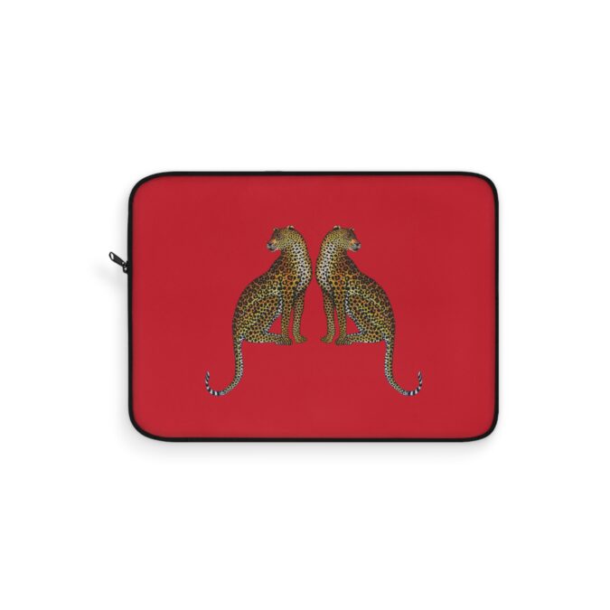 Leopard Laptop Sleeve - Red