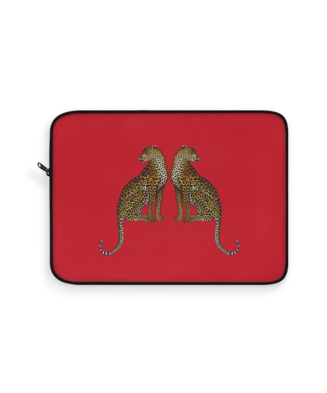 Leopard Laptop Sleeve - Red
