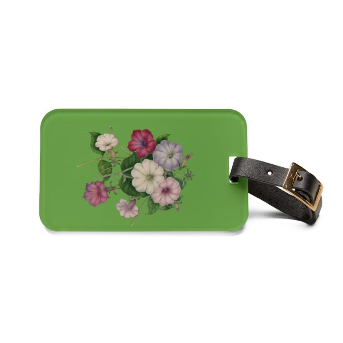 Petunias Luggage Tag - Green - Image 2