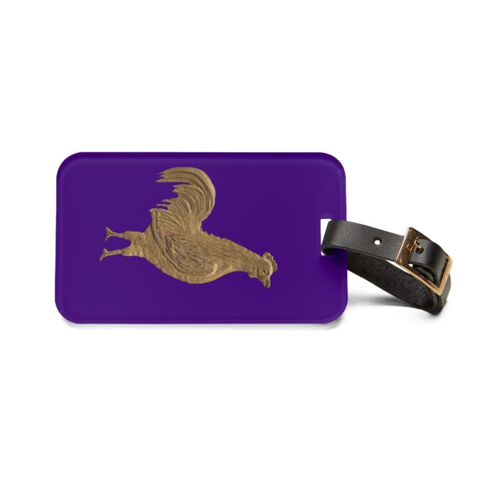 Gold Rooster Luggage Tag - Indigo - Image 2