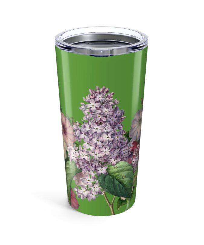 Petunia and Lilac Tumbler  - Green
