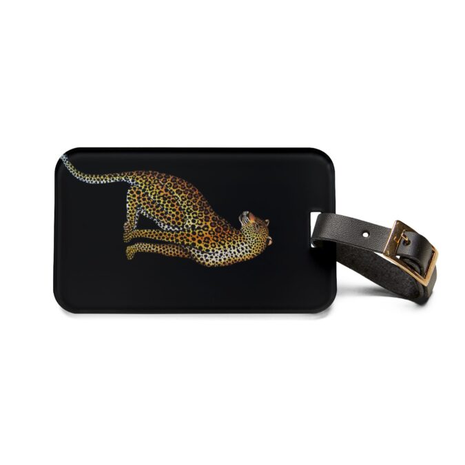 Leopard Luggage Tag - Black - Image 2