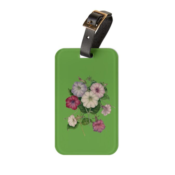 Petunias Luggage Tag - Green