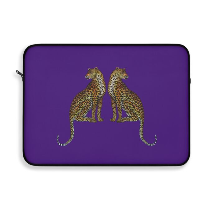 Leopard Laptop Sleeve - Indigo - Image 7
