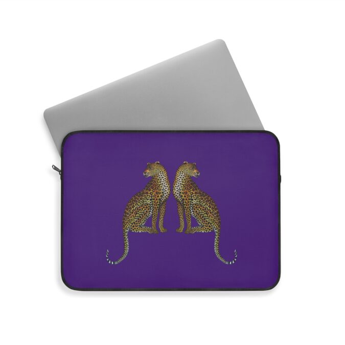 Leopard Laptop Sleeve - Indigo - Image 8