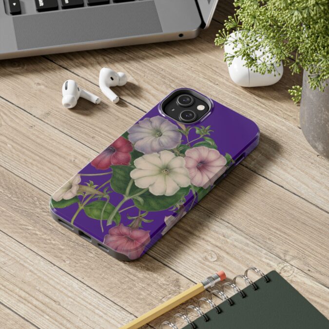 Petunias Phone Case - Indigo - Image 52