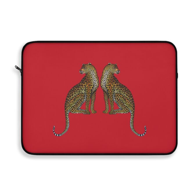 Leopard Laptop Sleeve - Red - Image 7