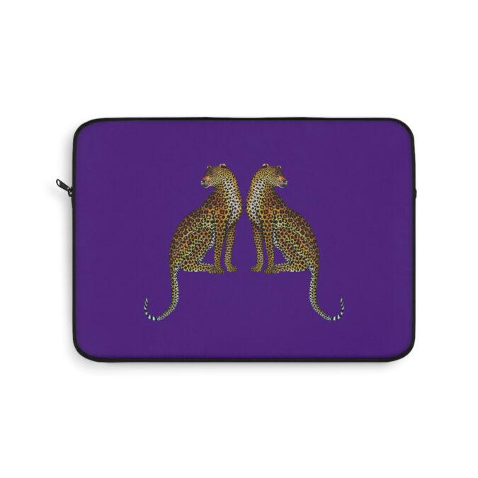 Leopard Laptop Sleeve - Indigo - Image 4