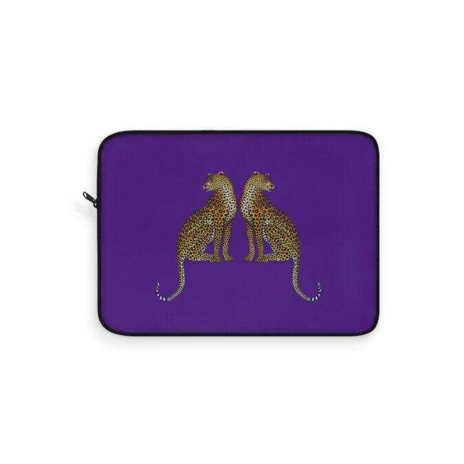 Leopard Laptop Sleeve - Indigo