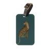 Leopard Luggage Tag - Dark Slate