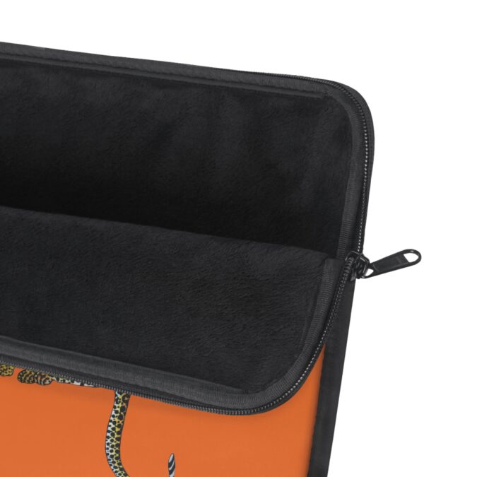 Leopard Laptop Sleeve - Deep Orange - Image 9