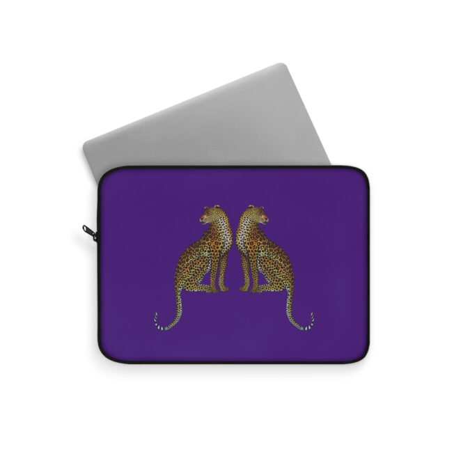 Leopard Laptop Sleeve - Indigo - Image 2