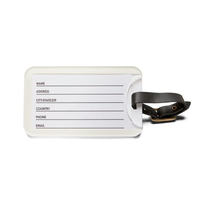 Two Tulips Luggage Tag - White - Image 3