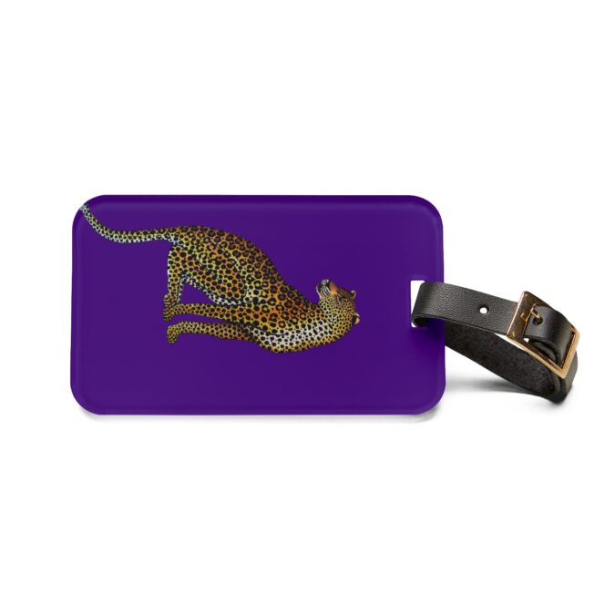 Leopard Luggage Tag - Indigo - Image 2