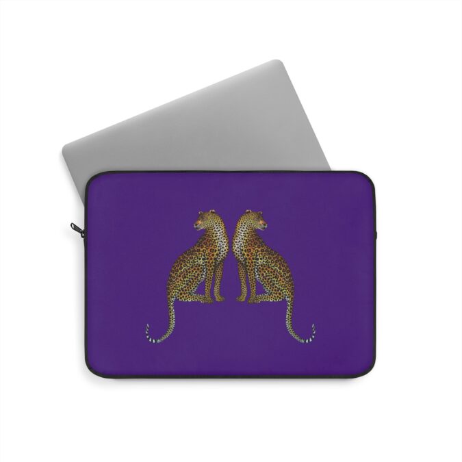 Leopard Laptop Sleeve - Indigo - Image 5