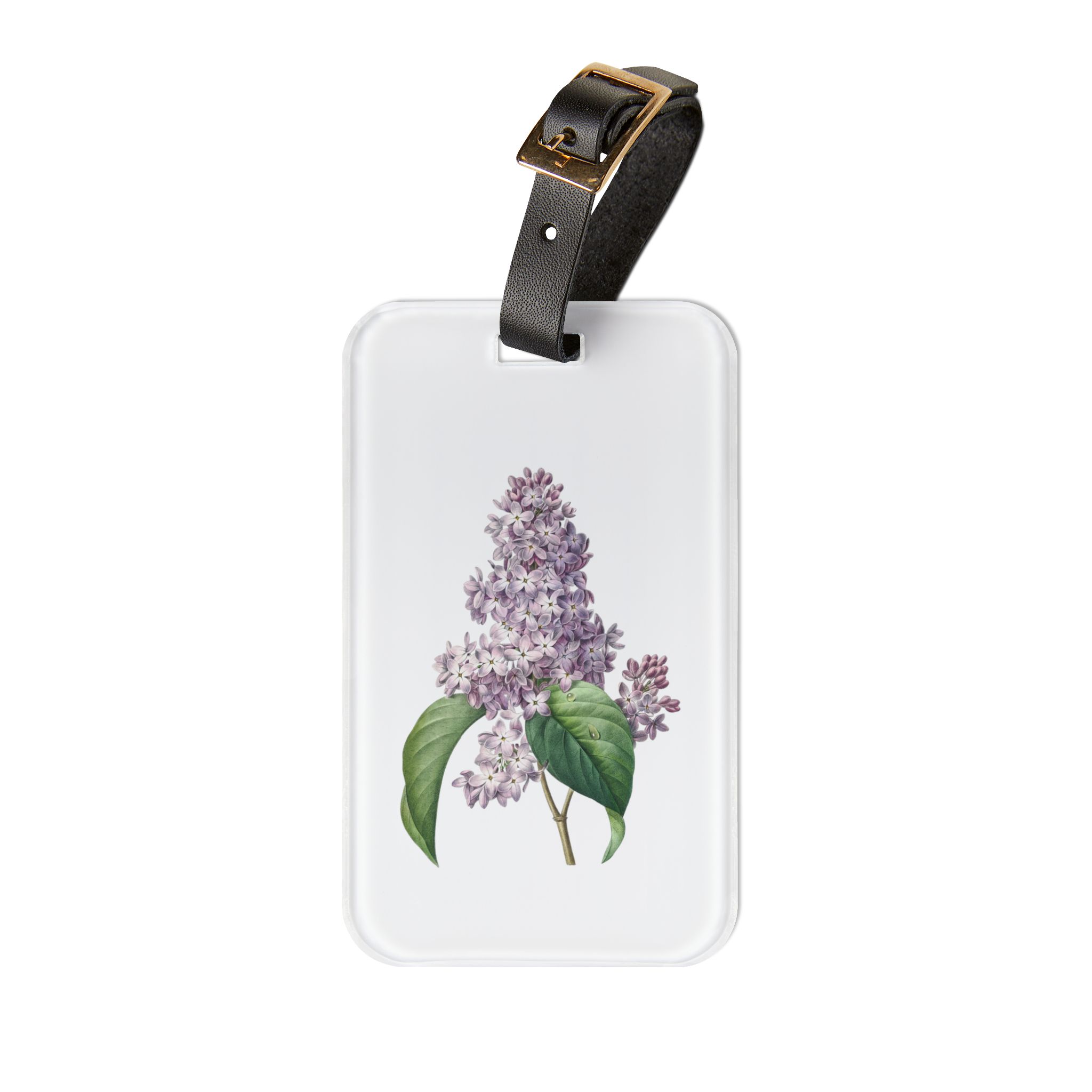 Lilac Luggage Tag - White