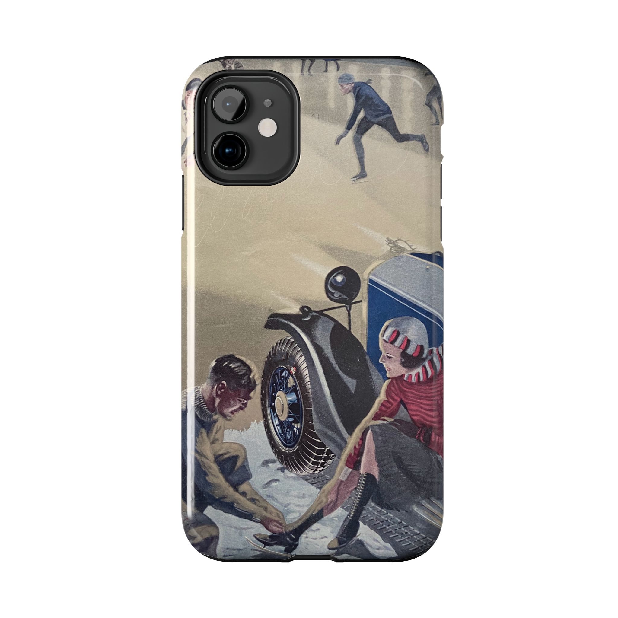 1930s Skating Party iPhone Case - Image 2