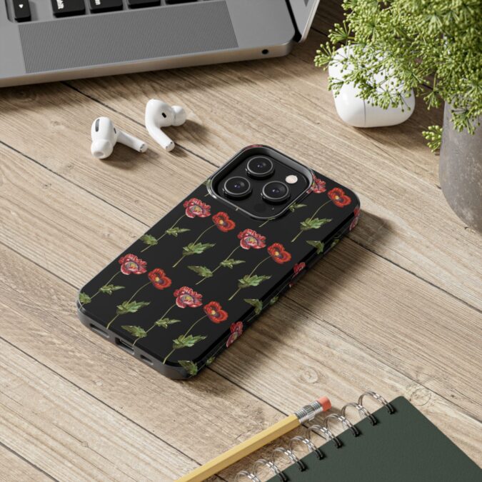 Poppies iPhone Case - Black - Image 48