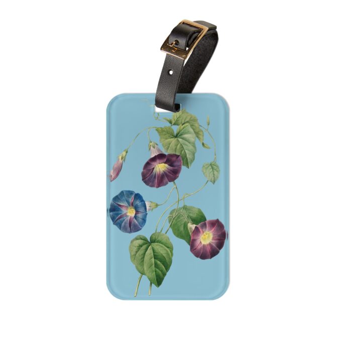 Morning Glory Luggage Tag - Pale Blue