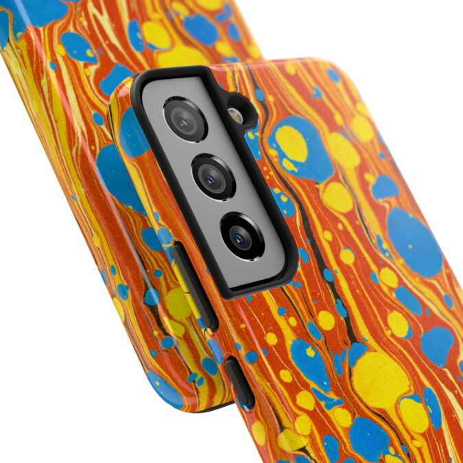 Marbled Phone Case - Orange, Yellow & Blue - Image 90