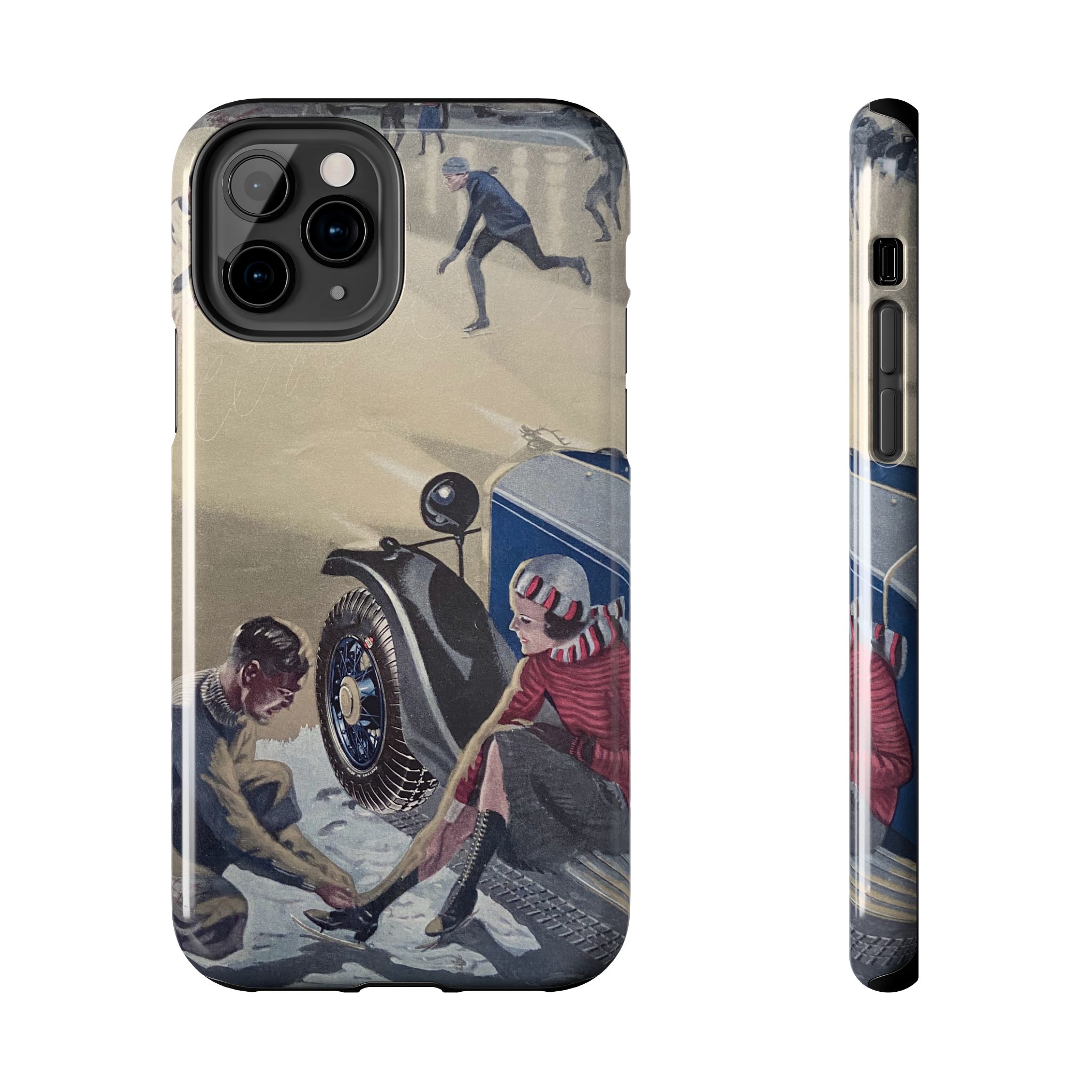 1930s Skating Party iPhone Case - Image 5