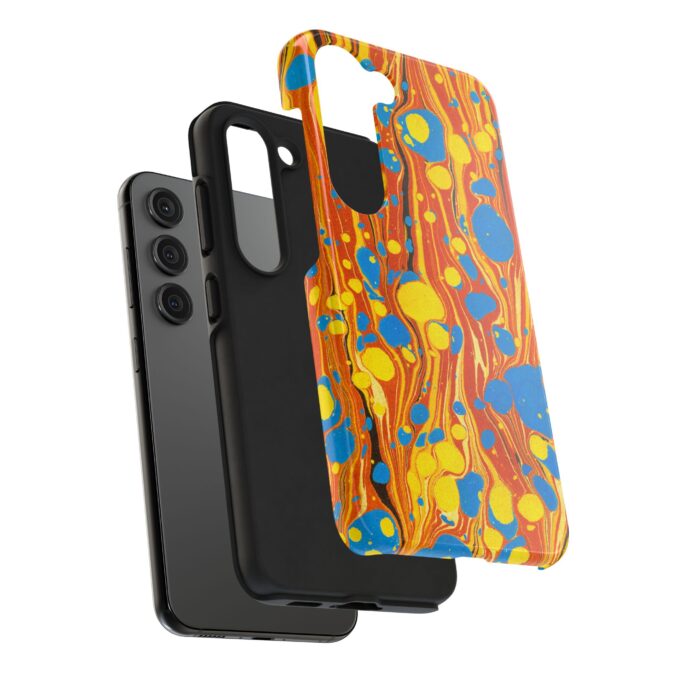 Marbled Phone Case - Orange, Yellow & Blue - Image 88