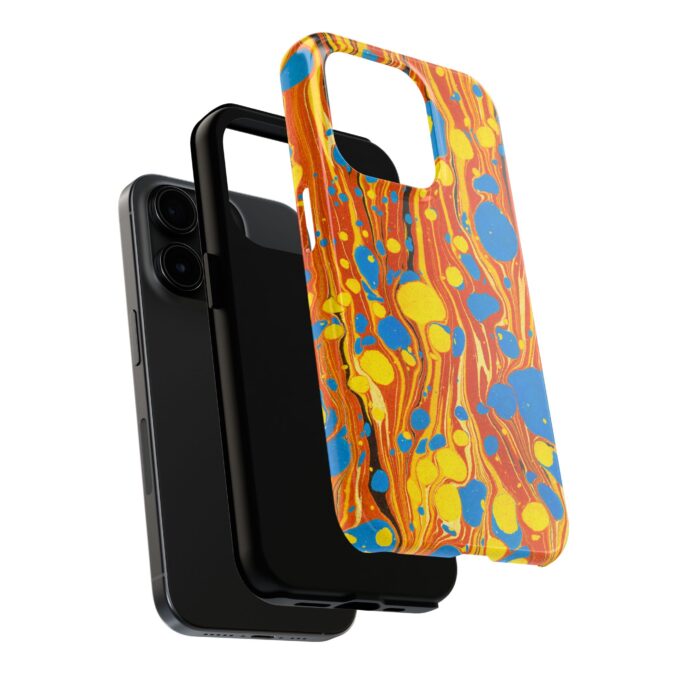 Marbled Phone Case - Orange, Yellow & Blue - Image 60