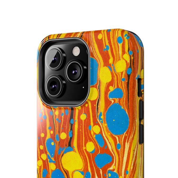 Marbled Phone Case - Orange, Yellow & Blue - Image 40
