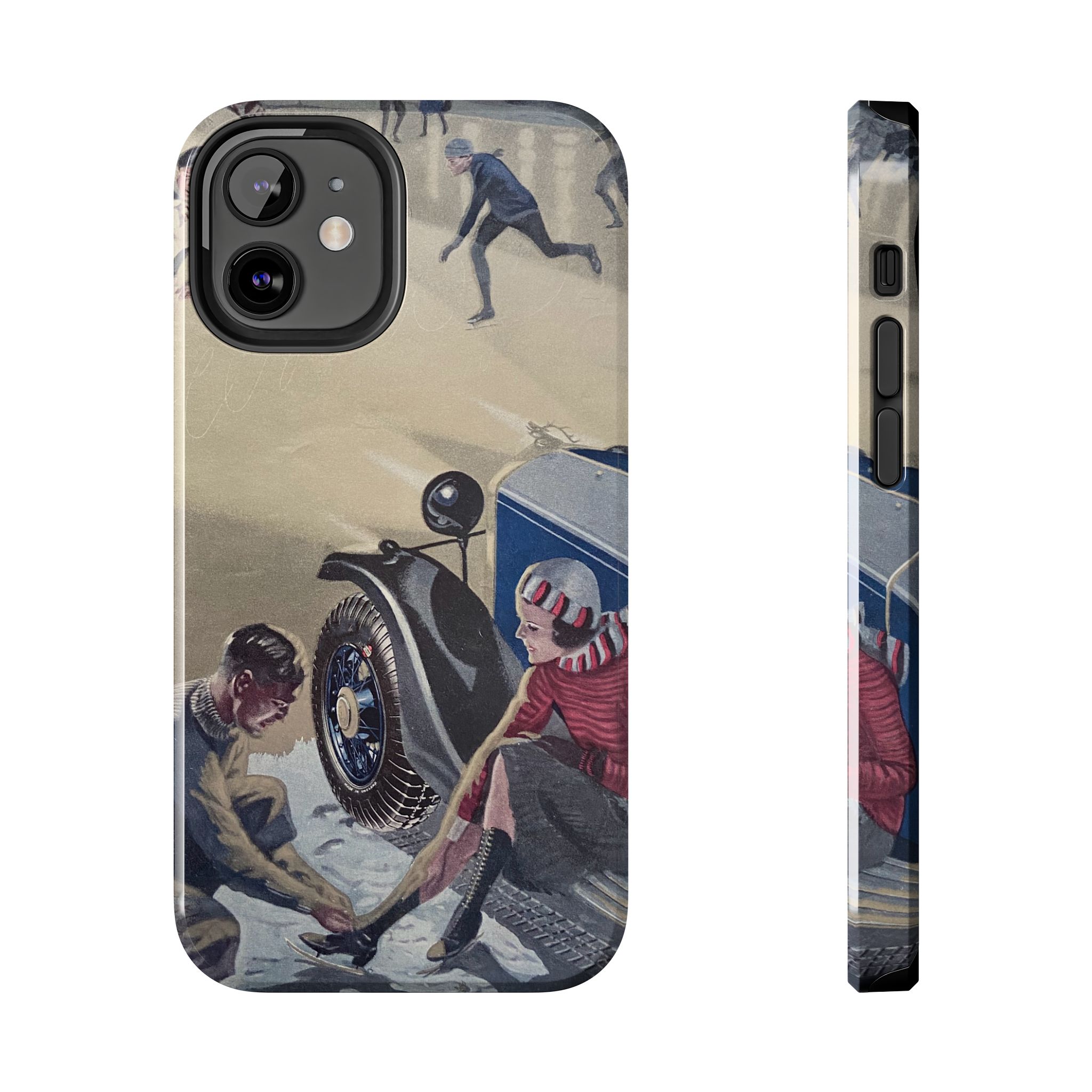 1930s Skating Party iPhone Case - Image 17