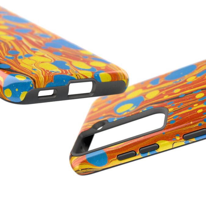 Marbled Phone Case - Orange, Yellow & Blue - Image 95