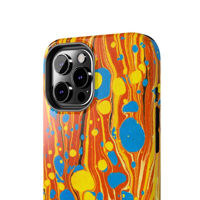 Marbled Phone Case - Orange, Yellow & Blue - Image 28