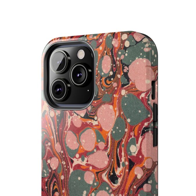 Marbled Paper Phone Case - Pale Pink & Moss Green - Image 44