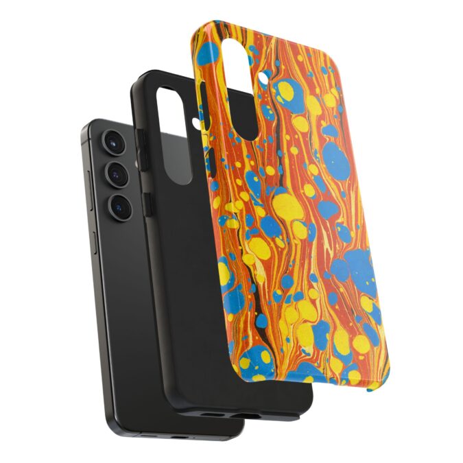Marbled Phone Case - Orange, Yellow & Blue - Image 84