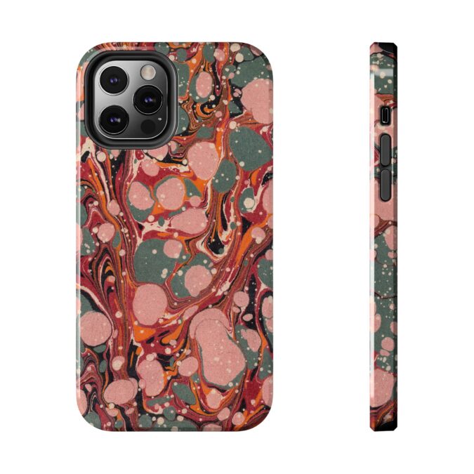 Marbled Paper Phone Case - Pale Pink & Moss Green - Image 21