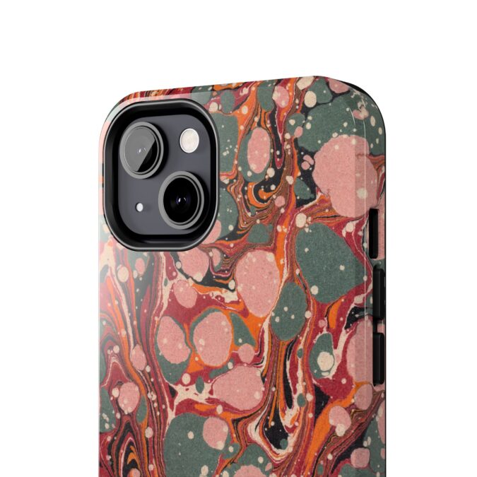 Marbled Paper Phone Case - Pale Pink & Moss Green - Image 32