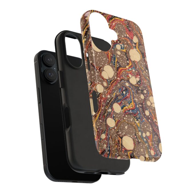 Marbled Phone Case - Tawny Brown, Cream & Orange - Image 73