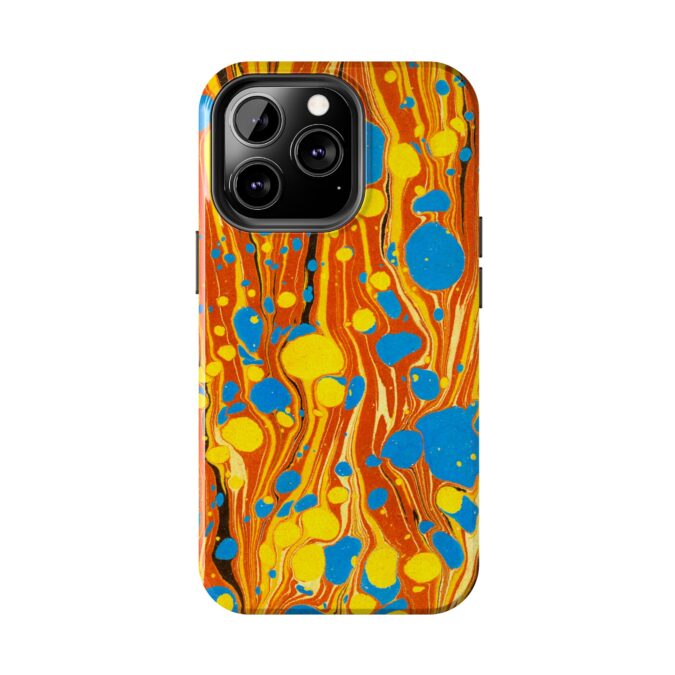 Marbled Phone Case - Orange, Yellow & Blue - Image 38