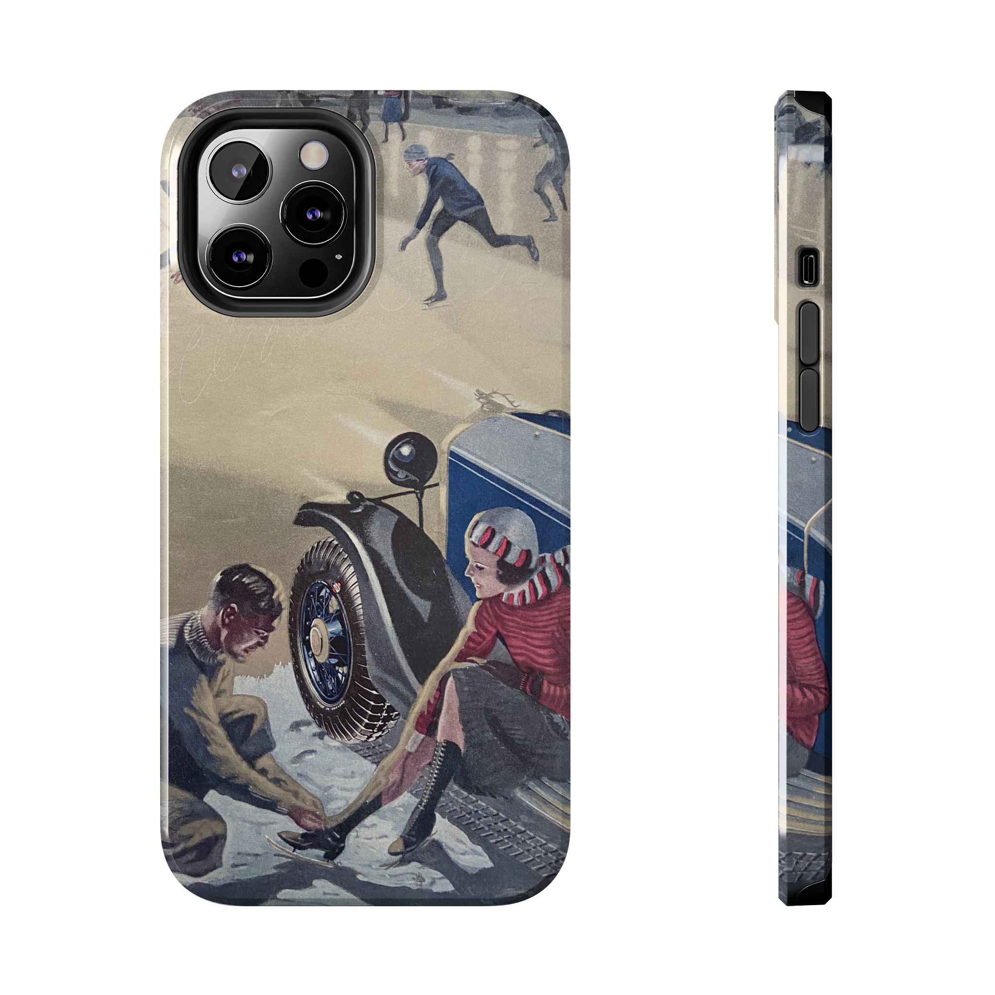 1930s Skating Party iPhone Case - Image 25