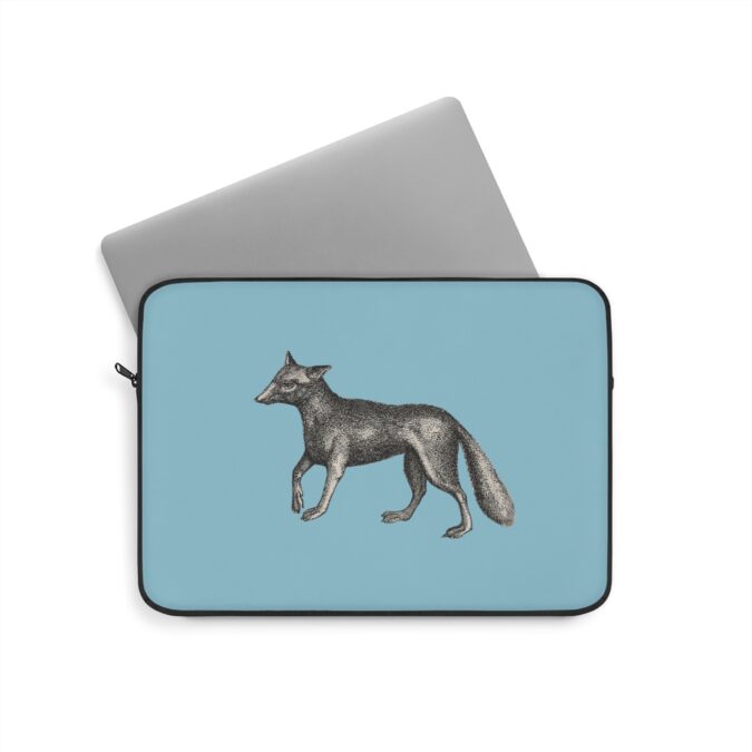 Fox Laptop Sleeve - Pale Blue - Image 5