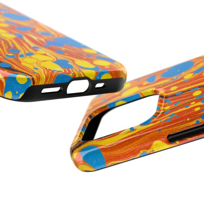 Marbled Phone Case - Orange, Yellow & Blue - Image 59