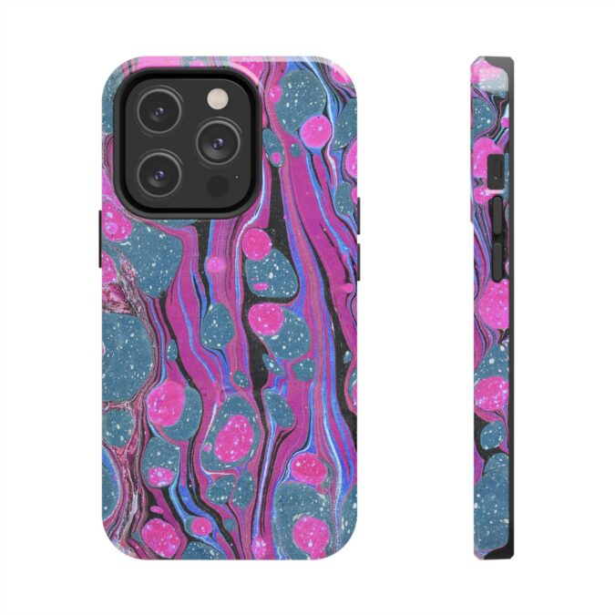 Marbled Phone Case - Fuchsia & Dusty Blue - Image 47