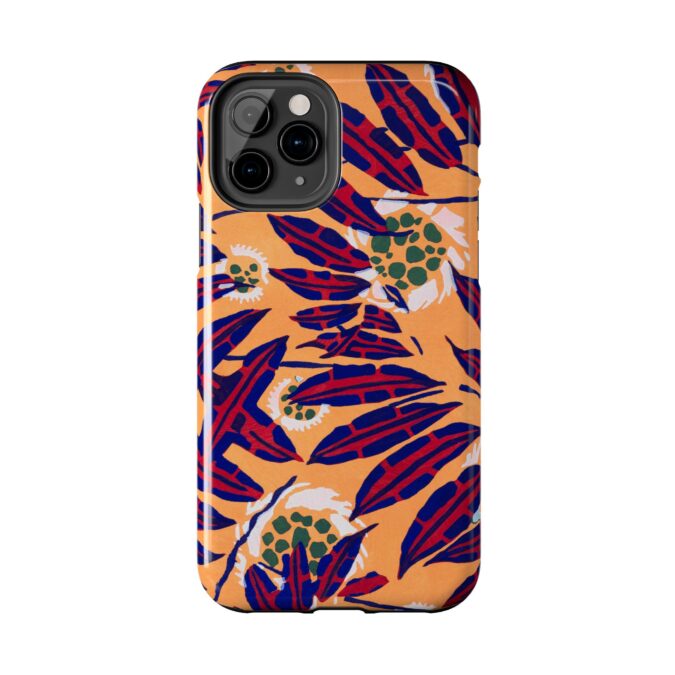 Red & Blue Leaf Abstract Phone Case - Image 6