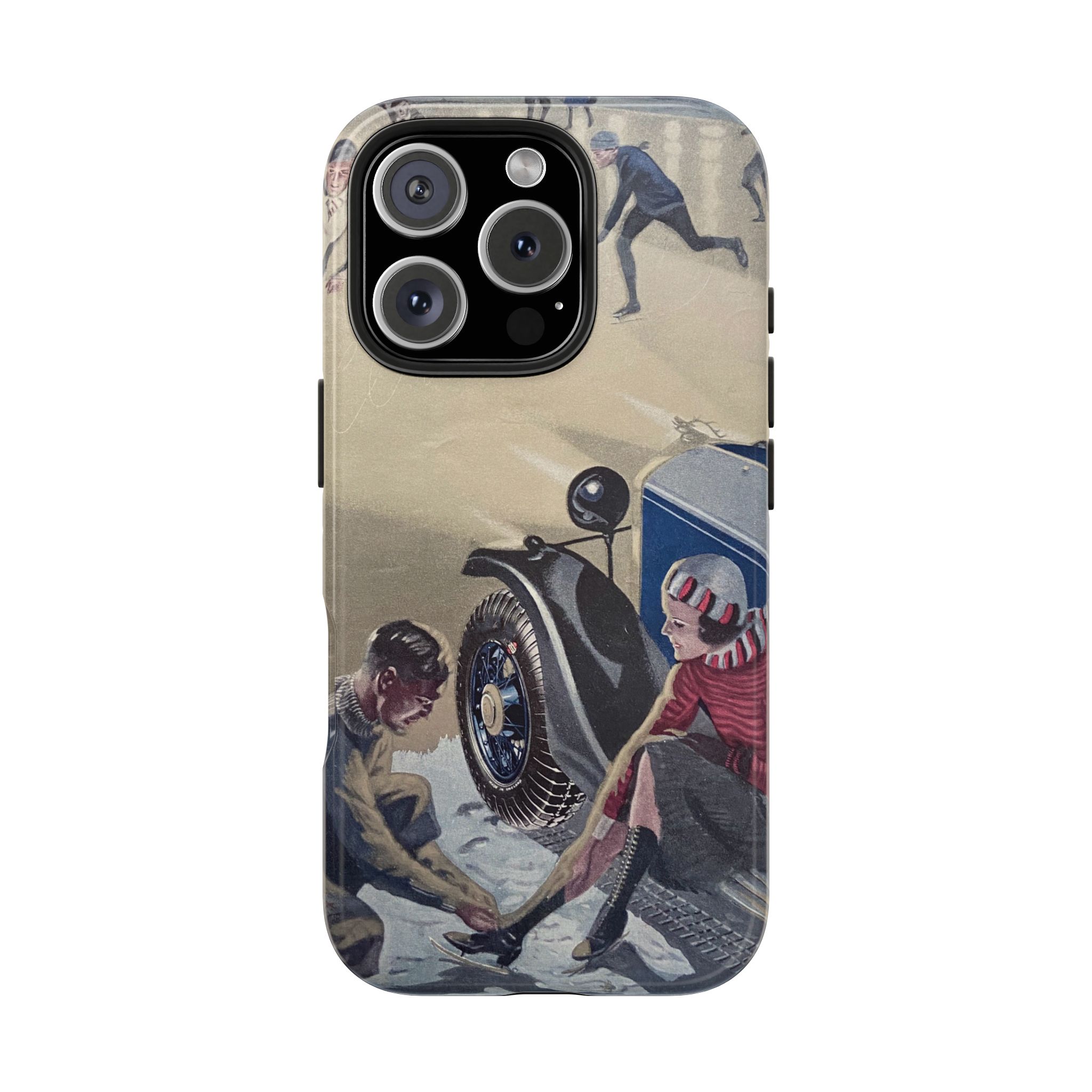 1930s Skating Party iPhone Case - Image 69