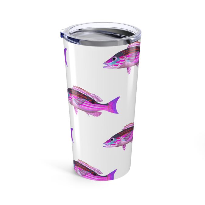Patterned Prion Tumbler - Magenta on White - Image 4