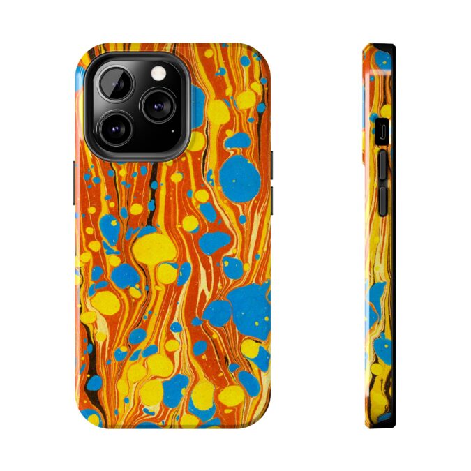 Marbled Phone Case - Orange, Yellow & Blue - Image 37