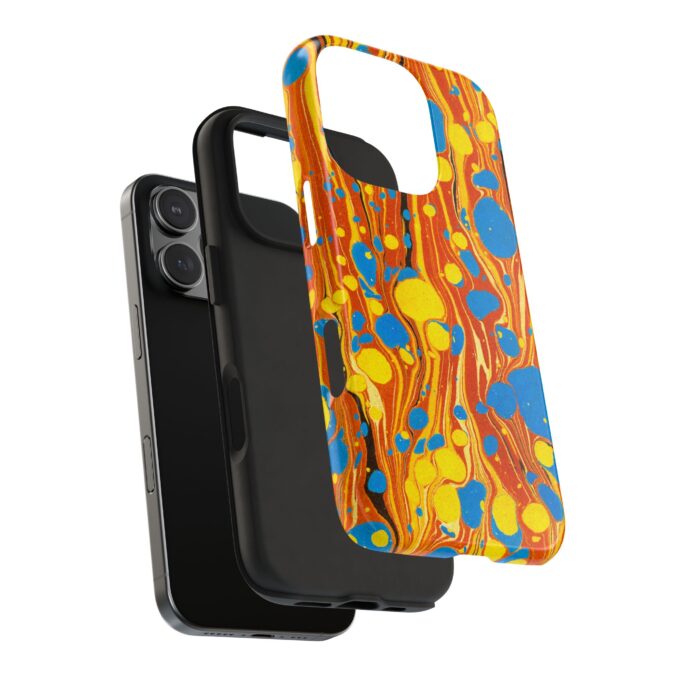 Marbled Phone Case - Orange, Yellow & Blue - Image 71